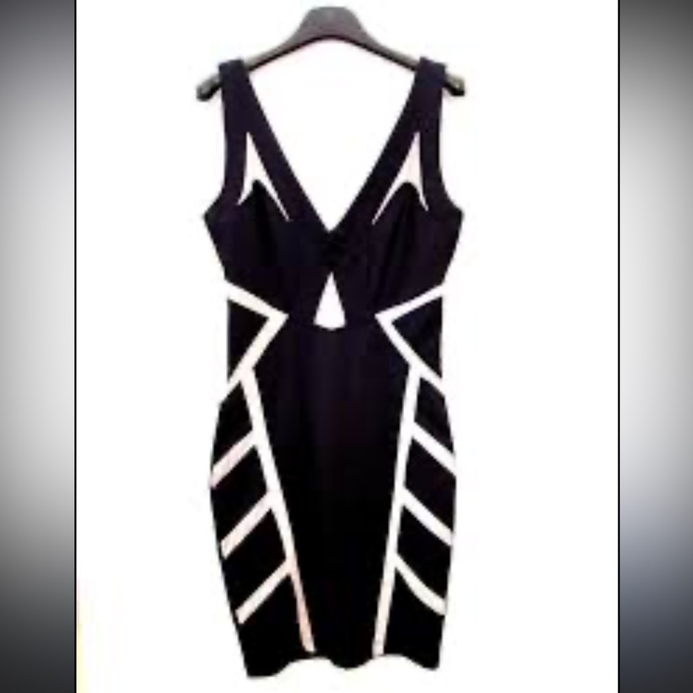 Lipsy Black Bodycon Dress size 2